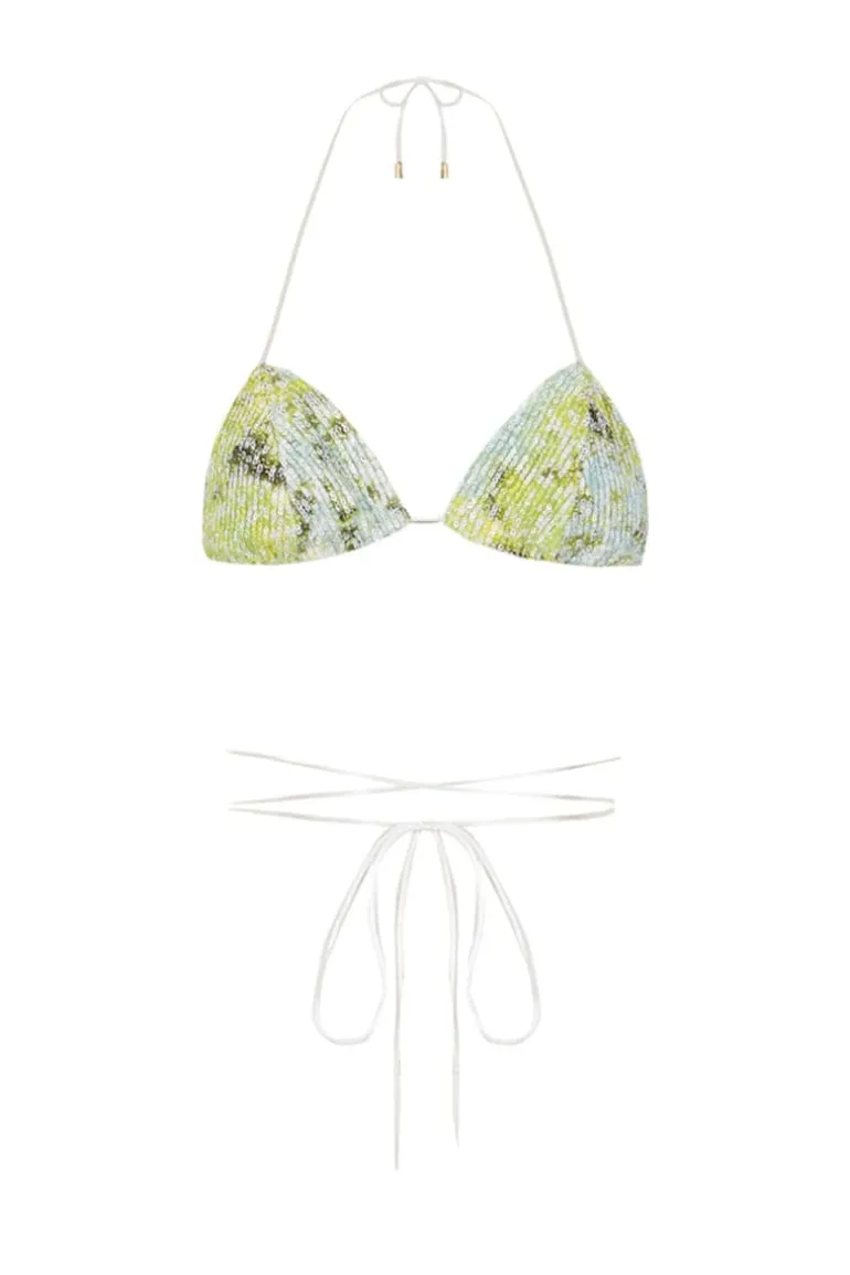 Tops<CULT MIA TIE DYE SEQUIN BRALETTE Multicolor