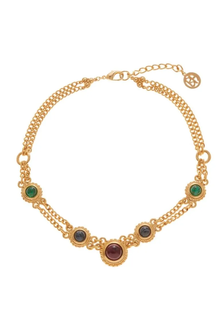 Necklaces<CULT MIA MULTISTONE NECKLACE Gold