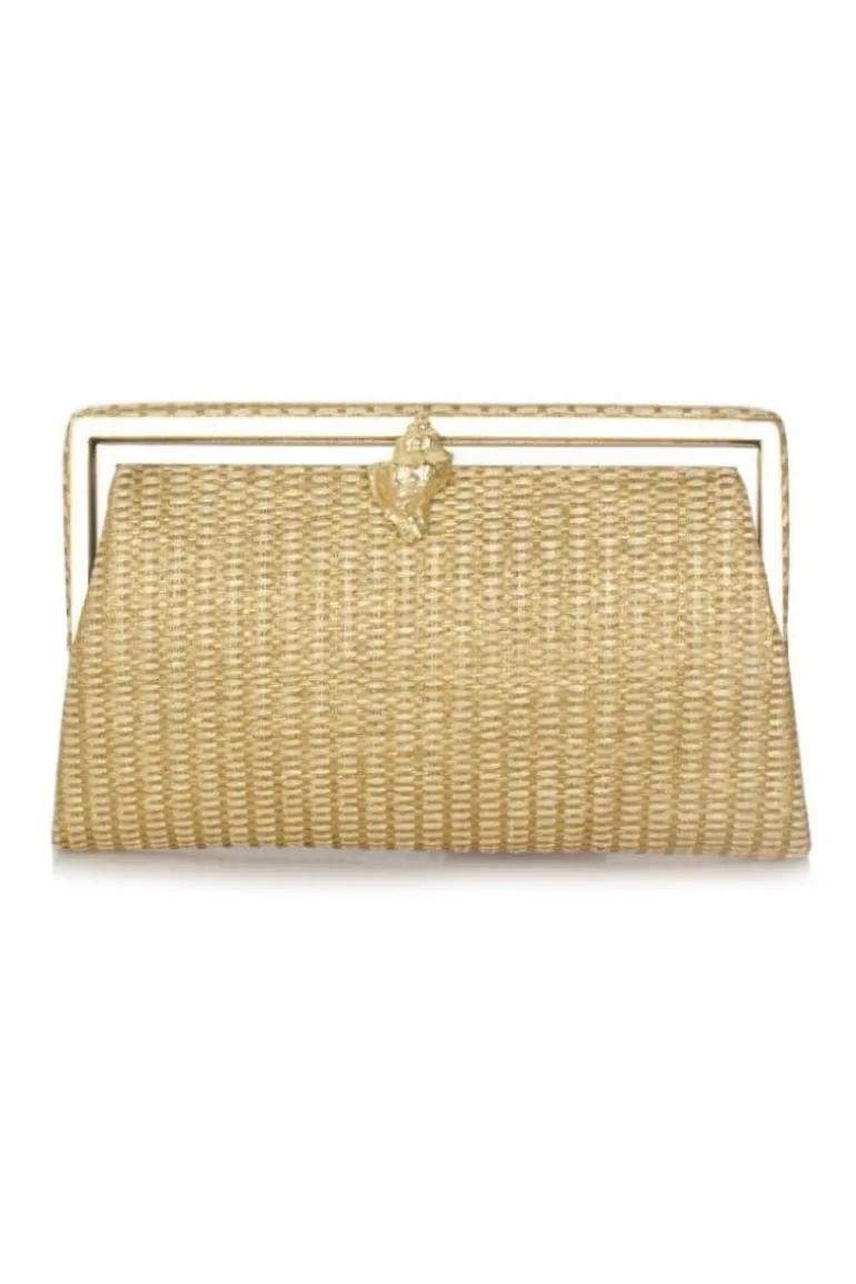Clutch Bags<CULT MIA MUREX STRAW GRACE CLUTCH Gold