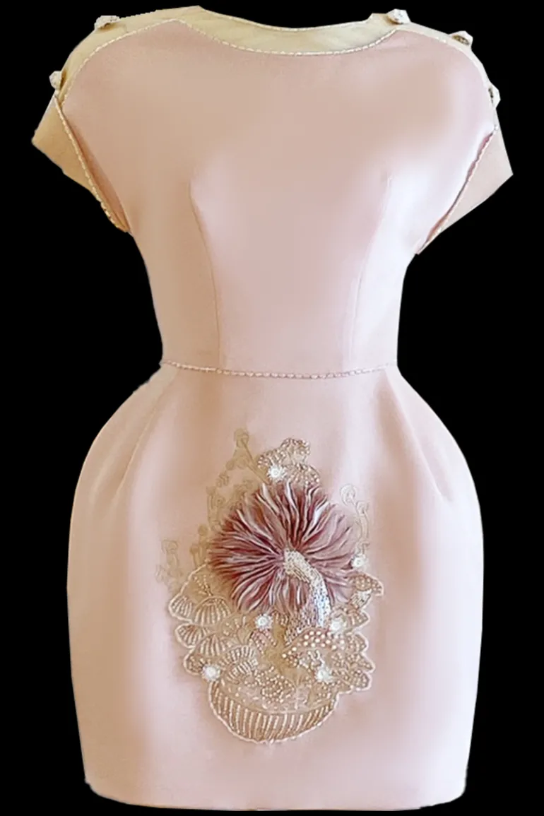 Dresses | Mini Dresses<CULT MIA MUSHROOM SHORT DRESS WITH OPEN BACK Cuban Sand