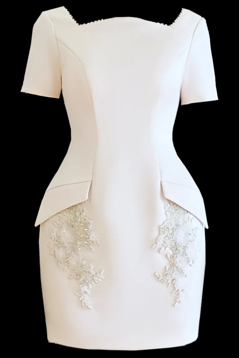 Dresses | Mini Dresses<CULT MIA MUSHROOM SHORT DRESS WITH POCKET Vanilla Ice