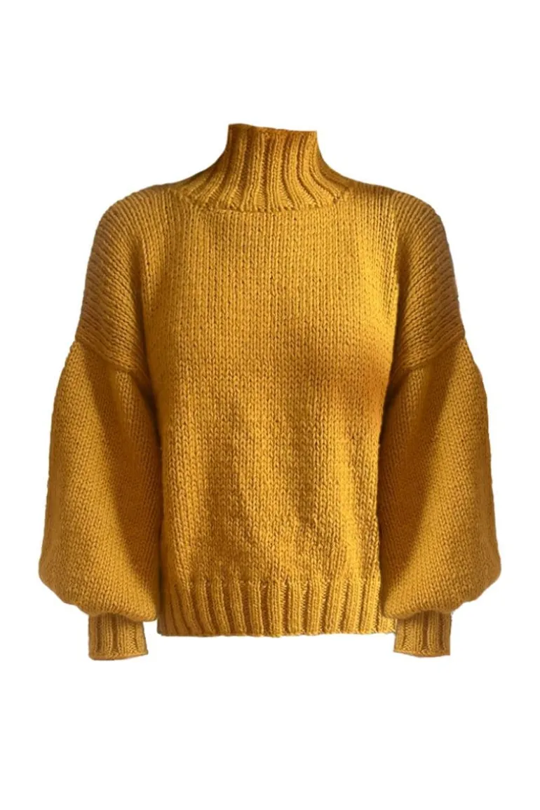 Knitwear<CULT MIA EVE MIDI TURTLENECK SWEATER Mustard