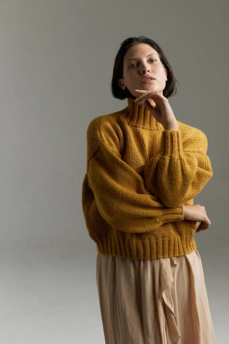 Knitwear<CULT MIA EVE MIDI TURTLENECK SWEATER Mustard