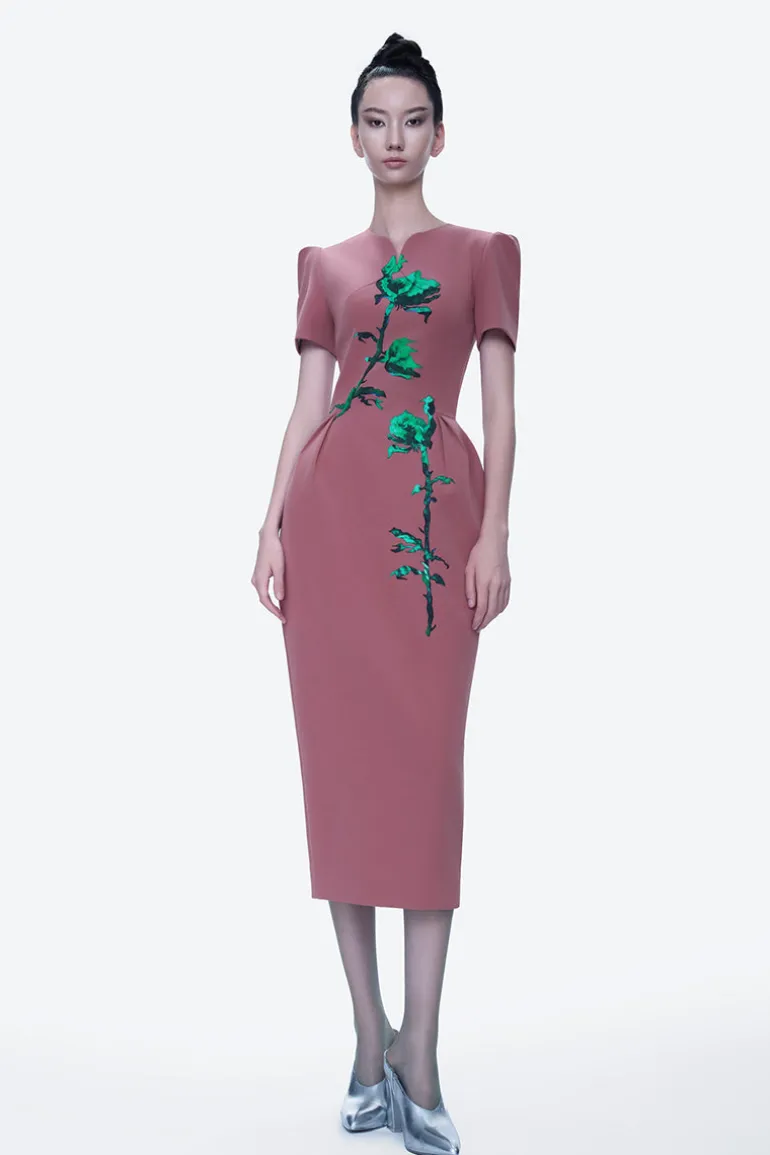 Dresses | Midi Dresses<CULT MIA MYSTIC ELEGANCE MIDI DRESS Raspberry Glace Pink