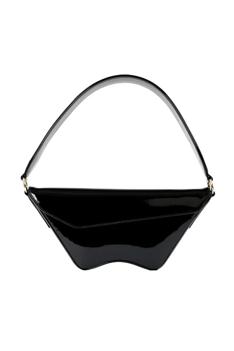 Shoulder Bags<CULT MIA NADIRA PATENT SHOULDER BAG Black