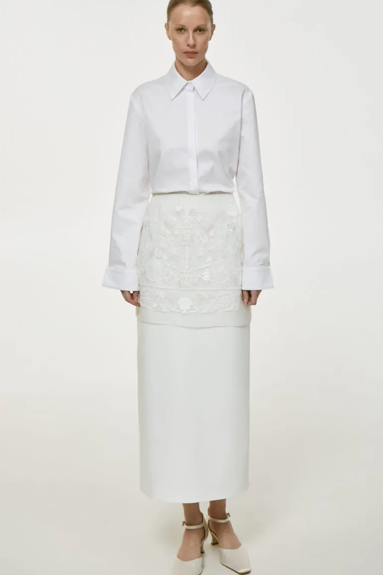 Skirts<CULT MIA NAKED PLAKHTA MIDI SKIRT White