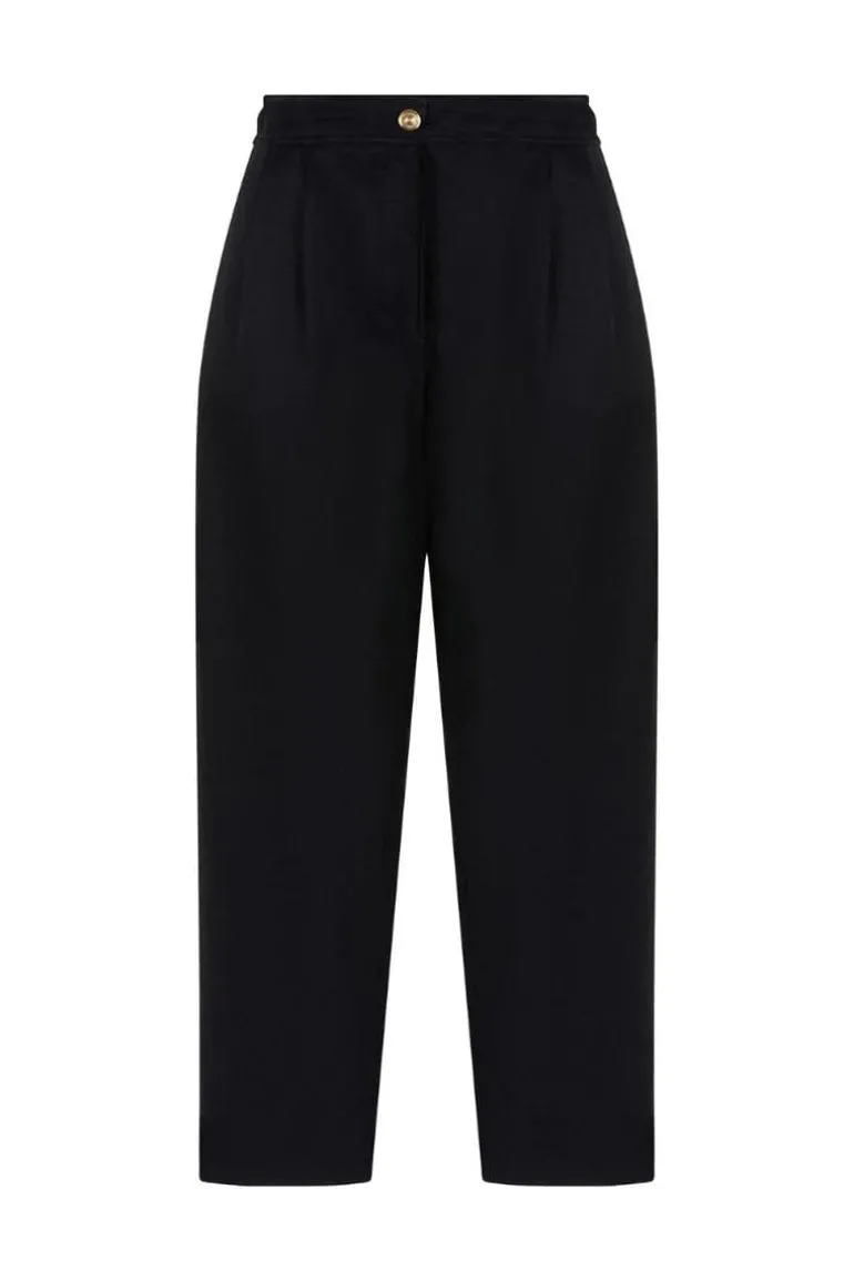 Pants<CULT MIA NAVY HIGH-RISE CARROT PANTS Navy Blue