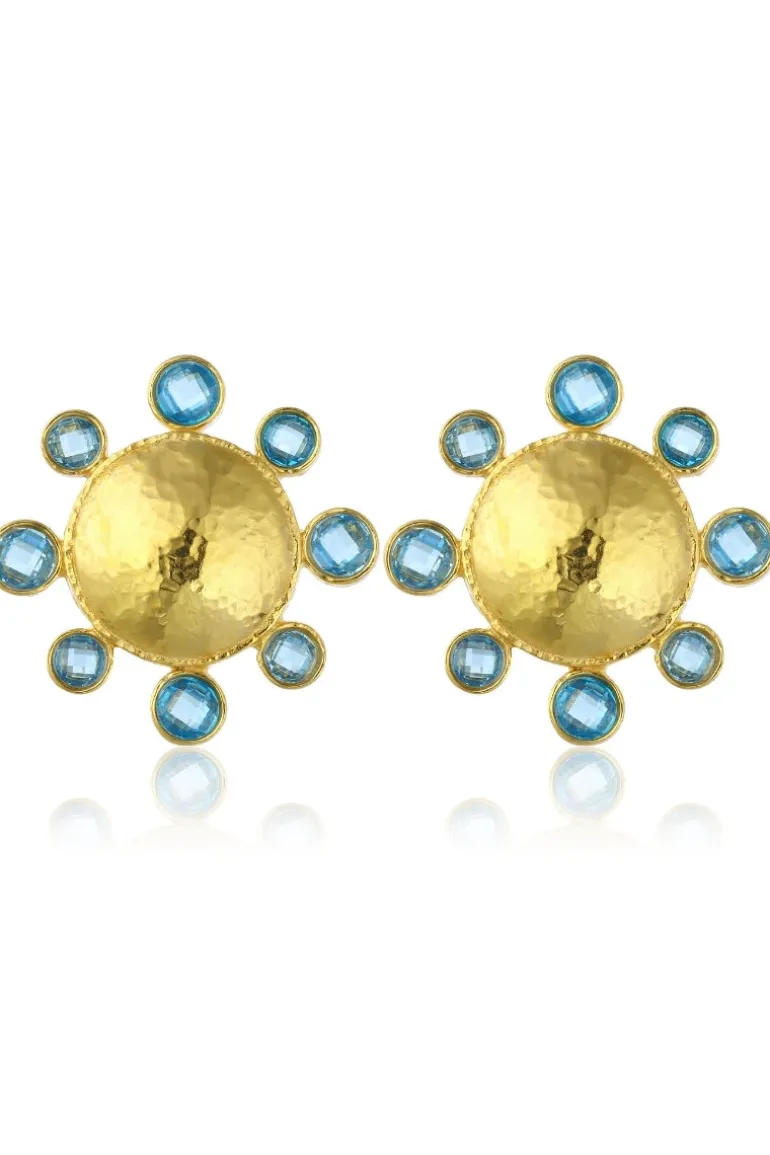 Earrings<CULT MIA NEPTUNE EARRINGS IN Aquamarine Blue