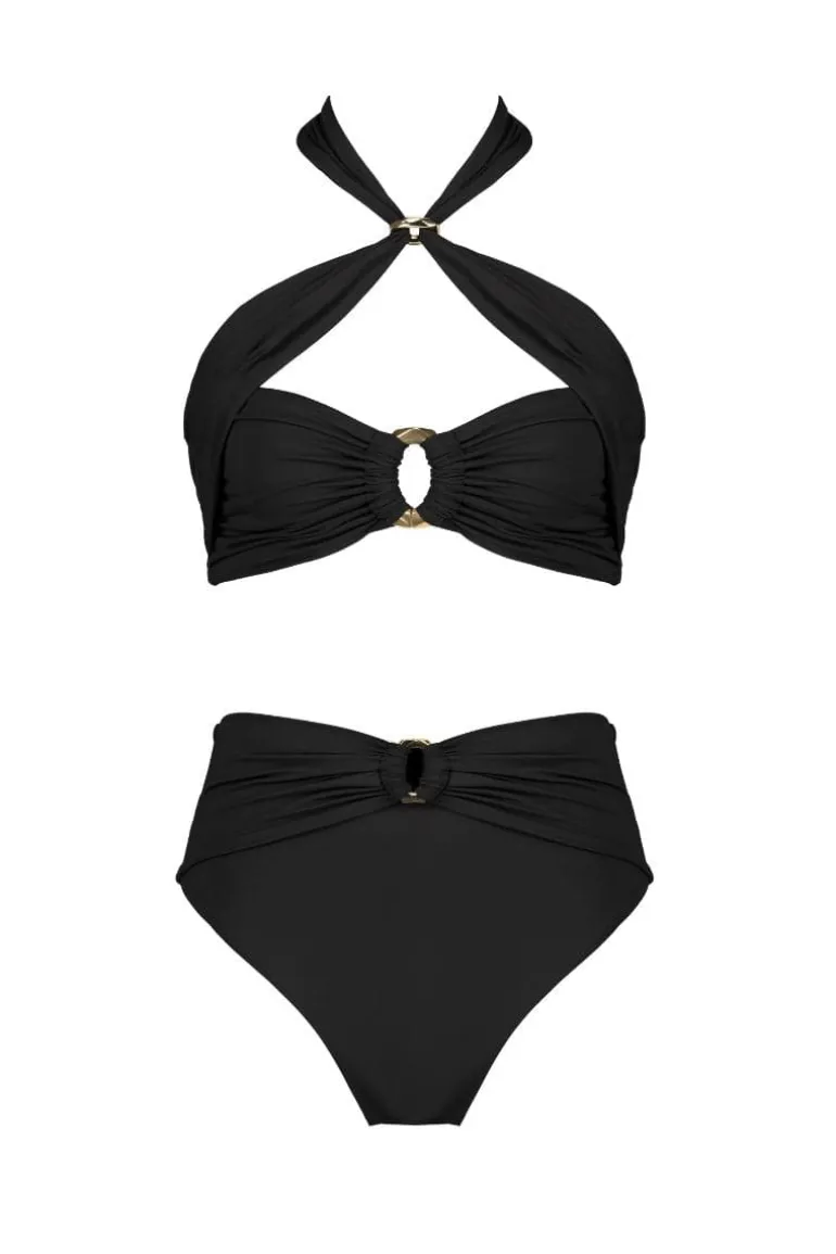 Swimwear<CULT MIA NERO GOLDEN HOURS BIKINI SET Black