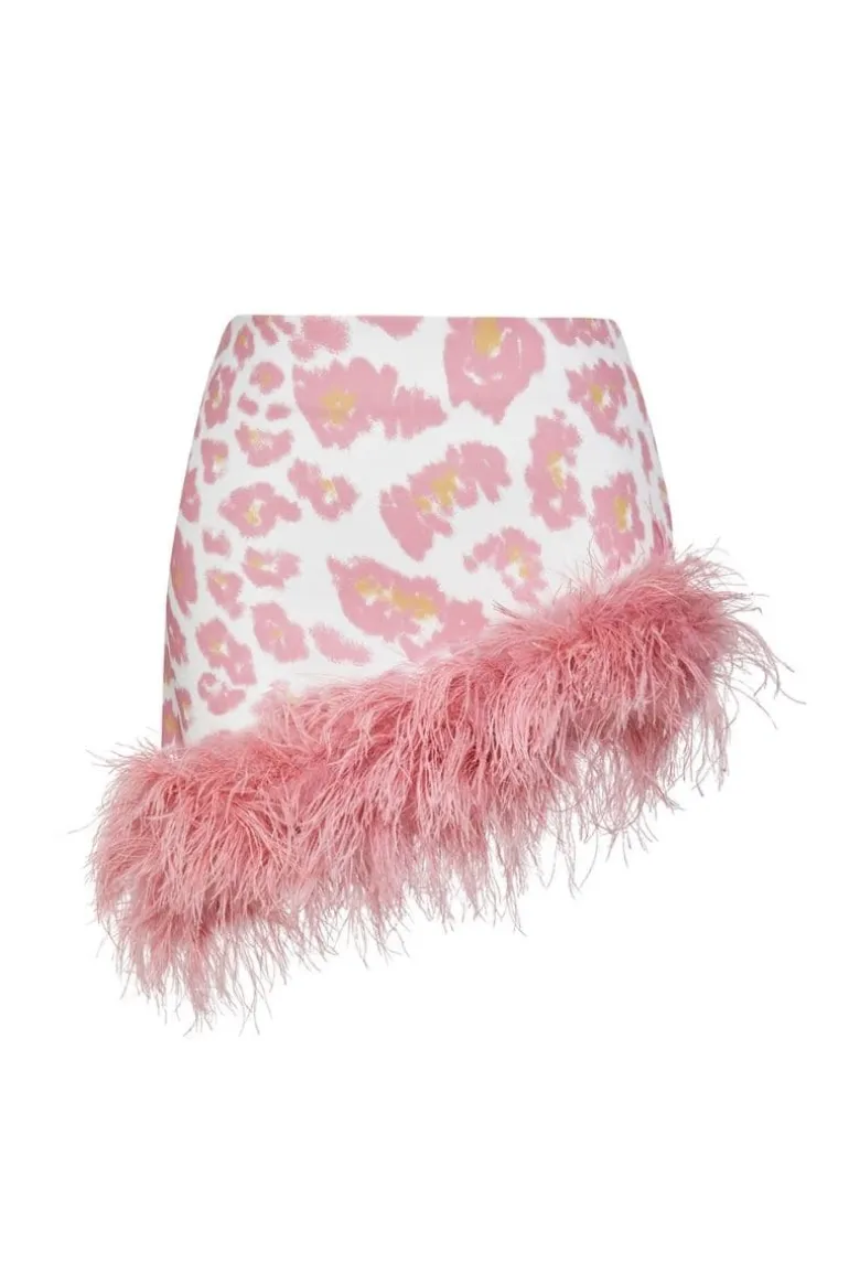 Skirts<CULT MIA NICOLE MINI SKIRT WITH FEATHER-DETAILING Printed