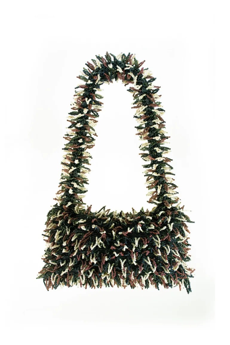 Top Handle Bags<CULT MIA NINA BAG IN GUNPOWDER BLACK GARNET AND CREAM Gunpowder Black, Cream & Garnet
