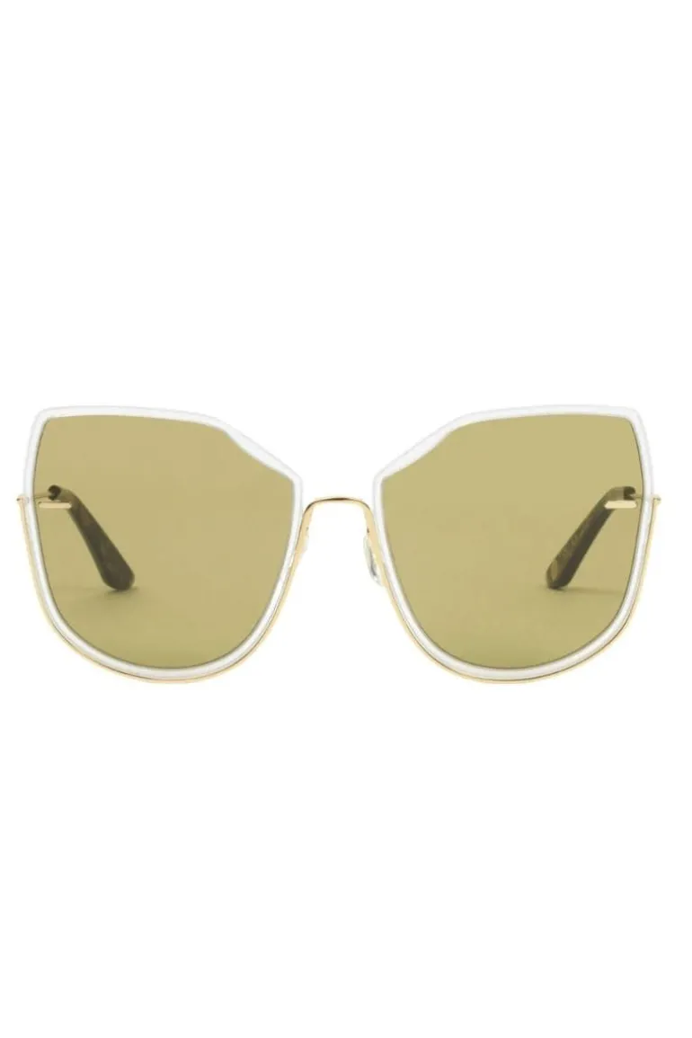 Sunglasses<CULT MIA NOBODY'S DARLING 12K GOLD PLATED FRENCH ACETATE SUNGLASSES Sage