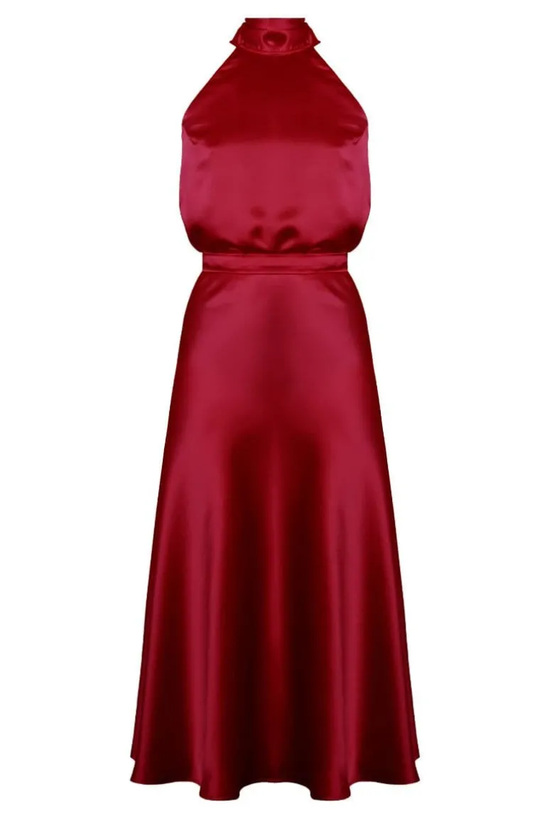 Dresses | Midi Dresses<CULT MIA NOMA DEEP COCKTAIL MIDI DRESS Red