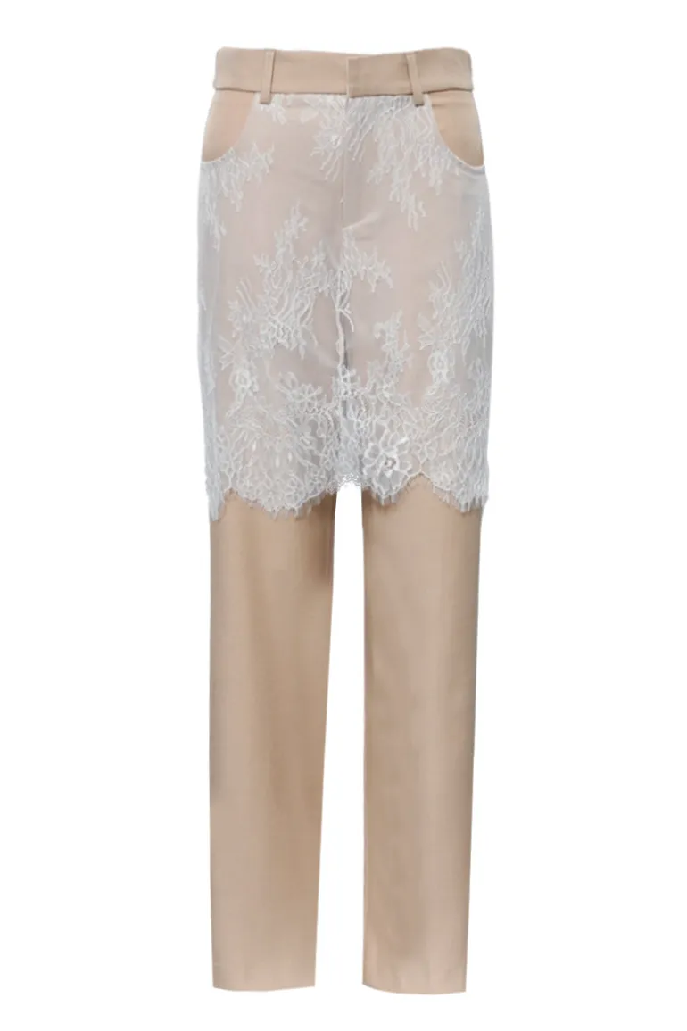 Pants<CULT MIA NONA STRAIGHT LEG PANTS Beige