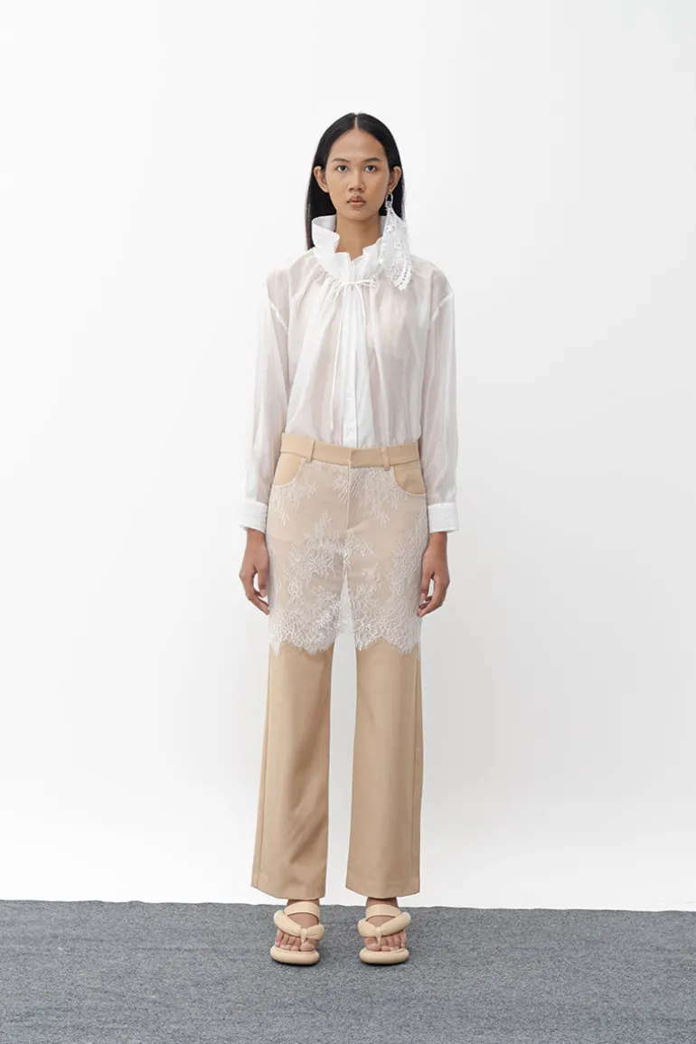 Pants<CULT MIA NONA STRAIGHT LEG PANTS Beige