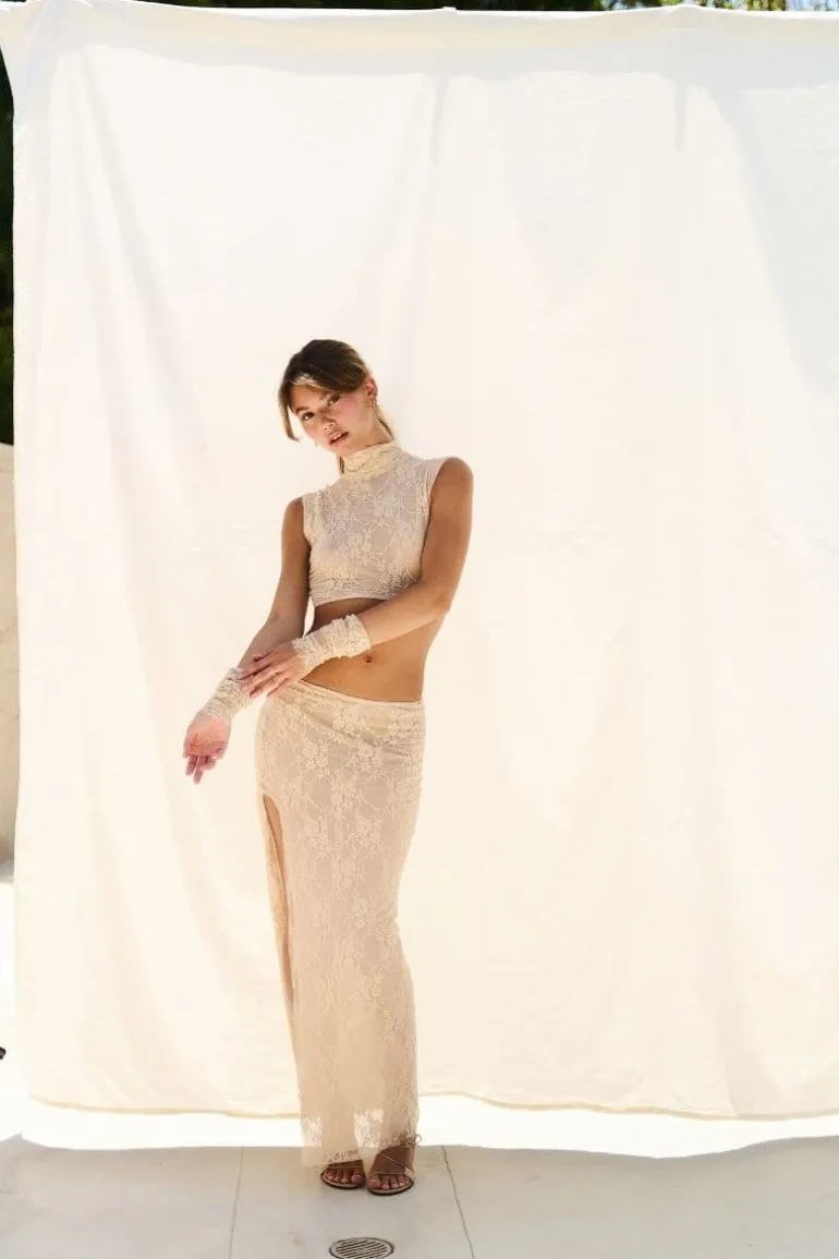 Outfit Sets<CULT MIA NUDE LOREN TOP AND SKIRT SET WITH VITA HEADSCARF Nude Pink
