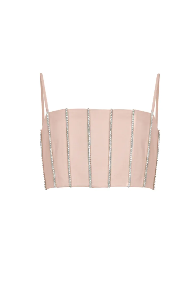 Tops<CULT MIA RHINESTONE TOP Nude