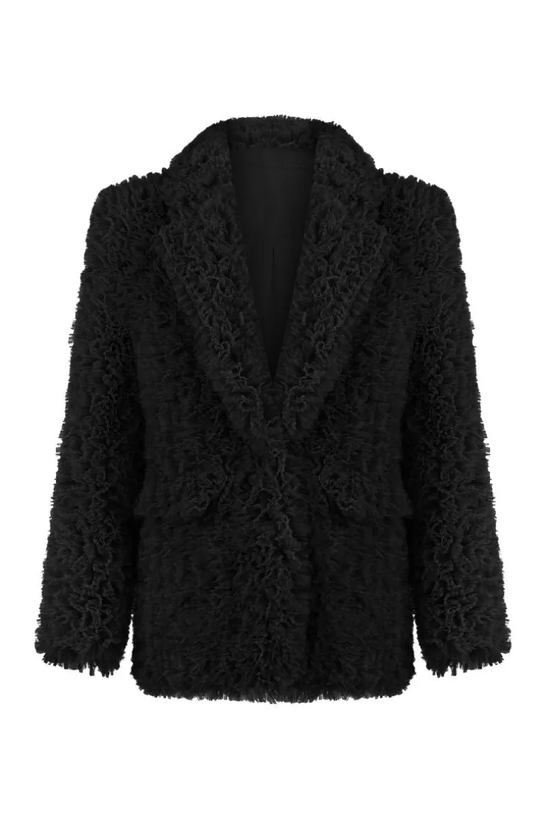 Coats<CULT MIA OCTAVIA TULLE COAT IN BLACK Midnight Black