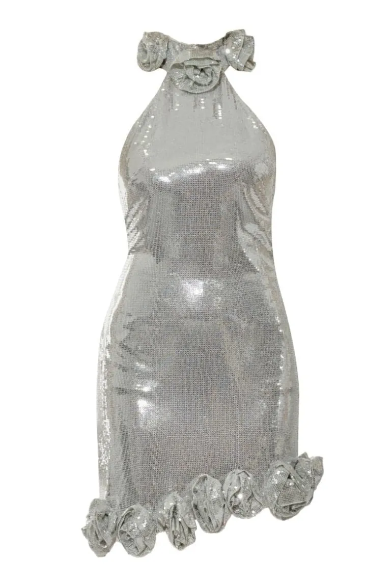 Dresses | Mini Dresses<CULT MIA ODETTE SEQUIN MINI DRESS Silver