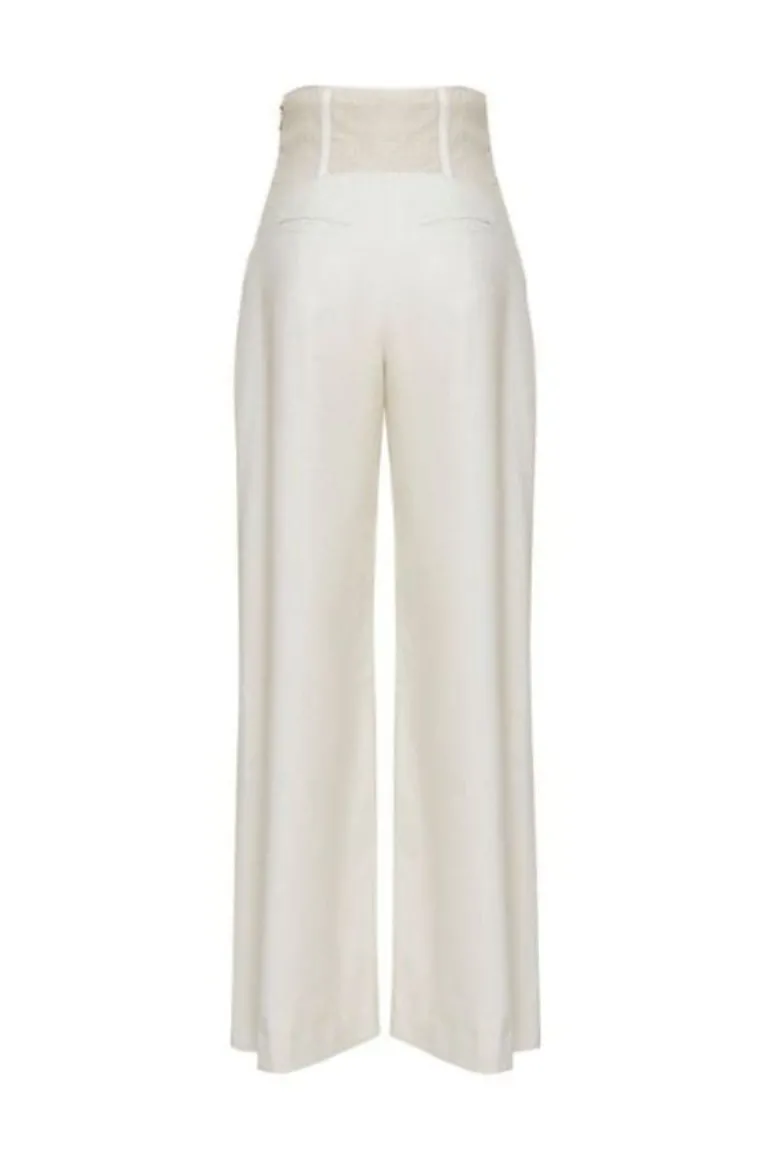 Pants<CULT MIA OE PORCELIAN CORSET YOLK HIGH-RISE PANTS Porcelain