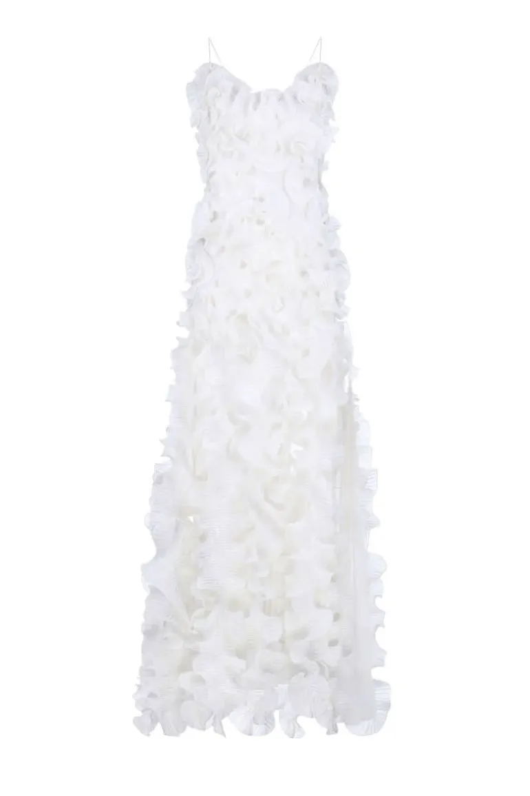 Dresses | Gowns<CULT MIA OFF-WHITE CURL HAND DRAPED GOWN Off White