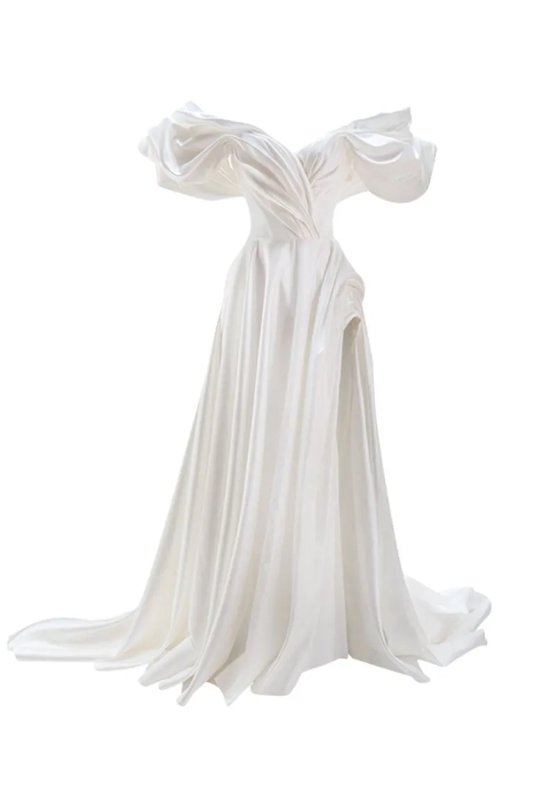 Dresses | Gowns<CULT MIA OFF-WHITE VOLUME SCULPTED GOWN Off White