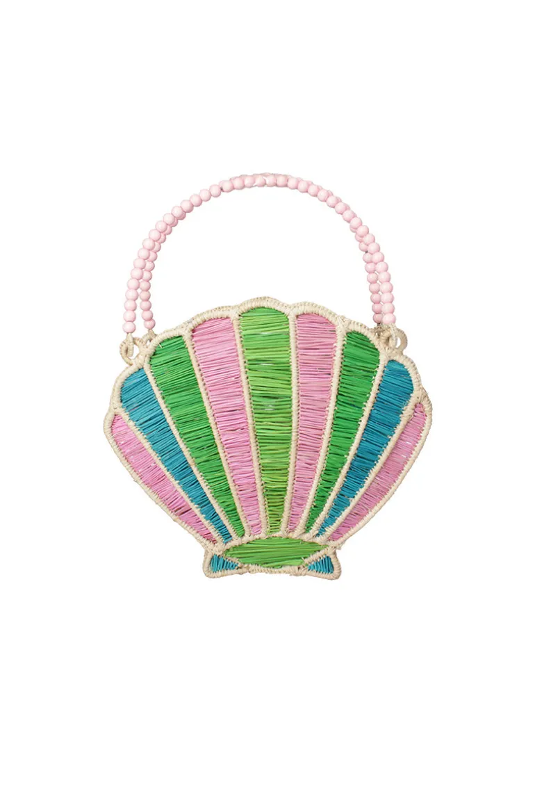 Top Handle Bags<CULT MIA OH! DARLING SHELL HANDBAG Blue, Pink and Green