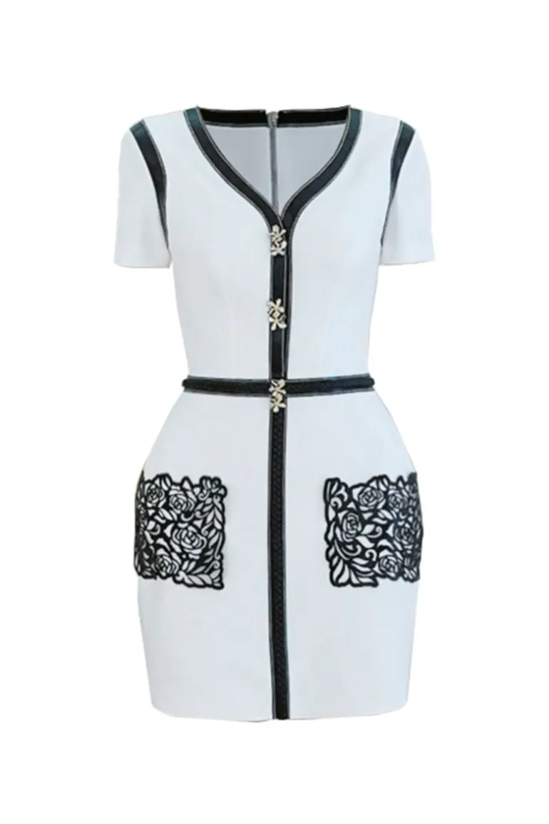Dresses | Mini Dresses<CULT MIA OLD MONEY SHORT DRESS White & Black
