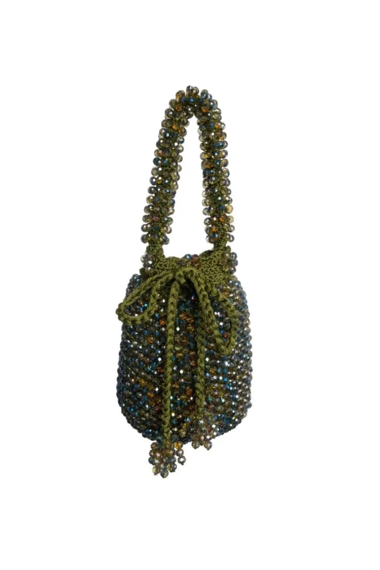 Top Handle Bags<CULT MIA HANDMADE AMAZONAS BEADED BAG Olive Green