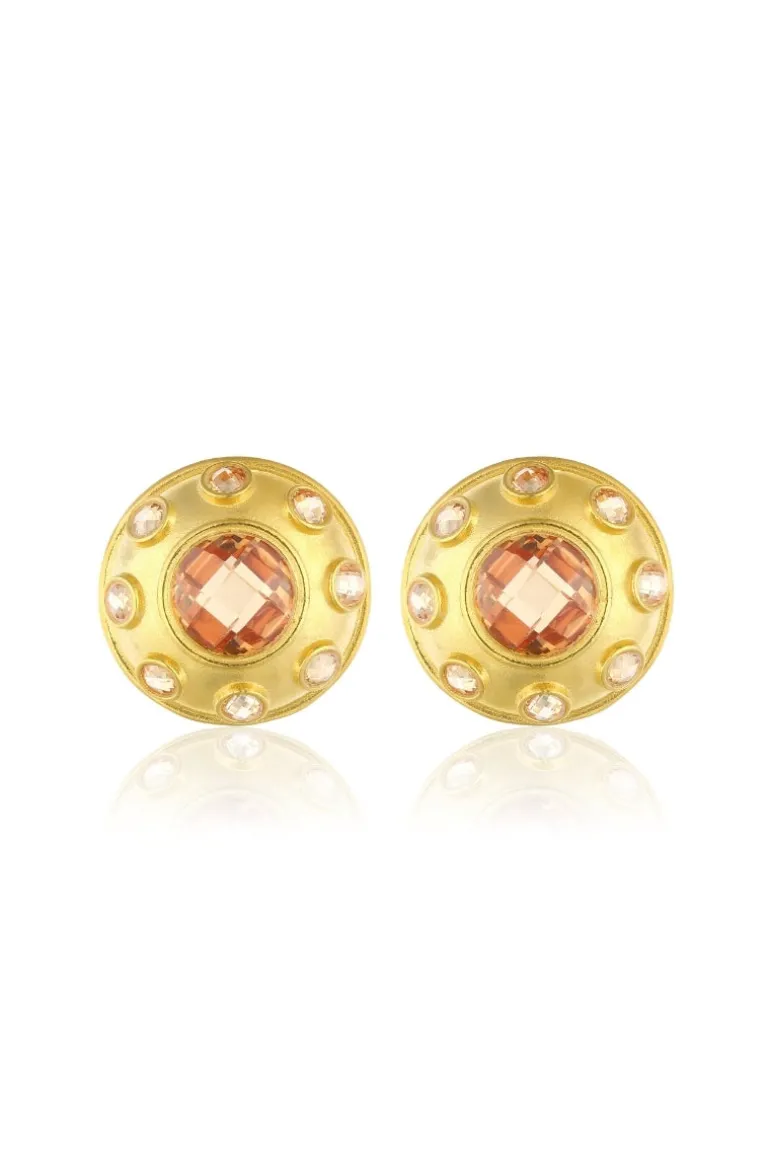 Earrings<CULT MIA OLYMPIA EARRINGS IN Coral Gold