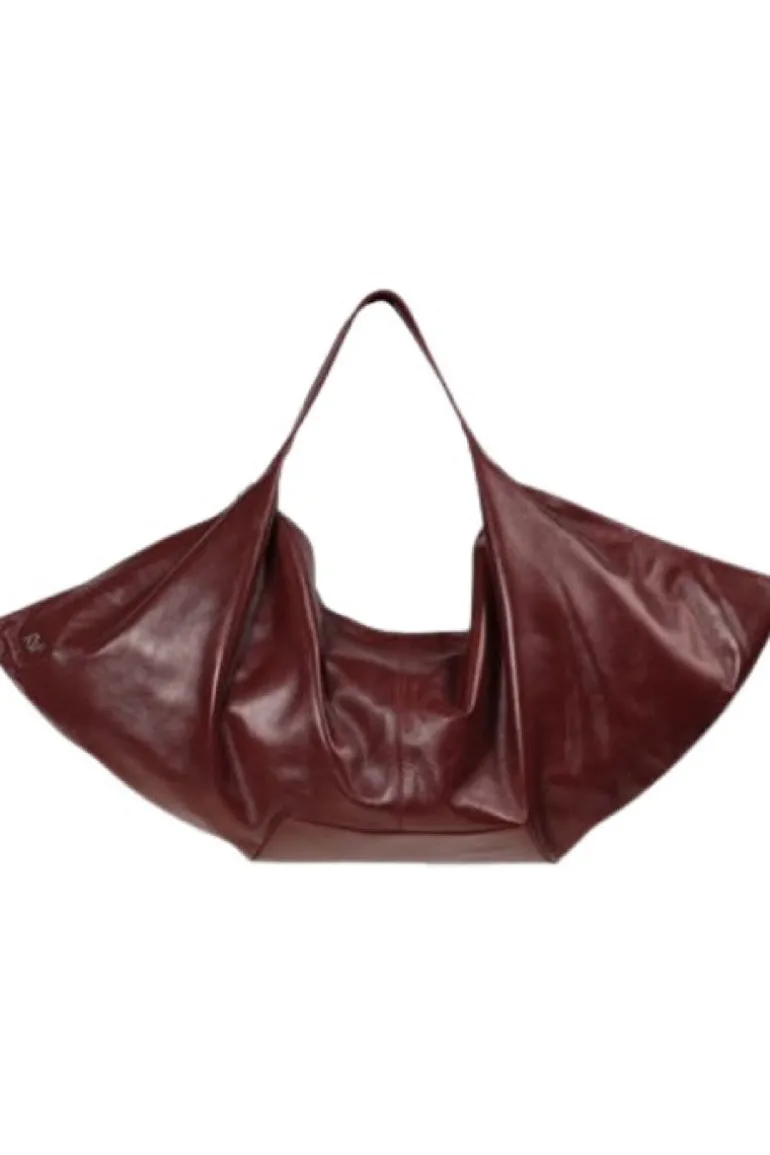 Shoulder Bags<CULT MIA OPHELIA OVERSIZED LEATHER BAG IN Burgundy
