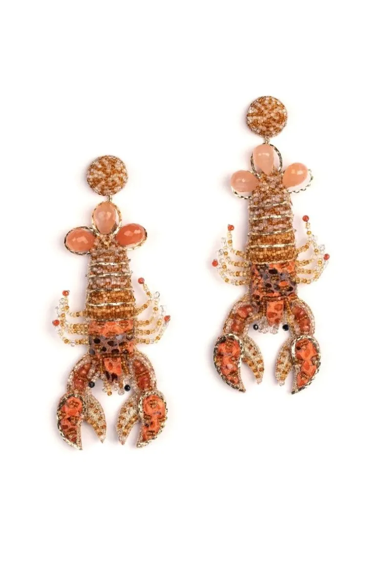 Earrings<CULT MIA LOBSTER EARRINGS Orange