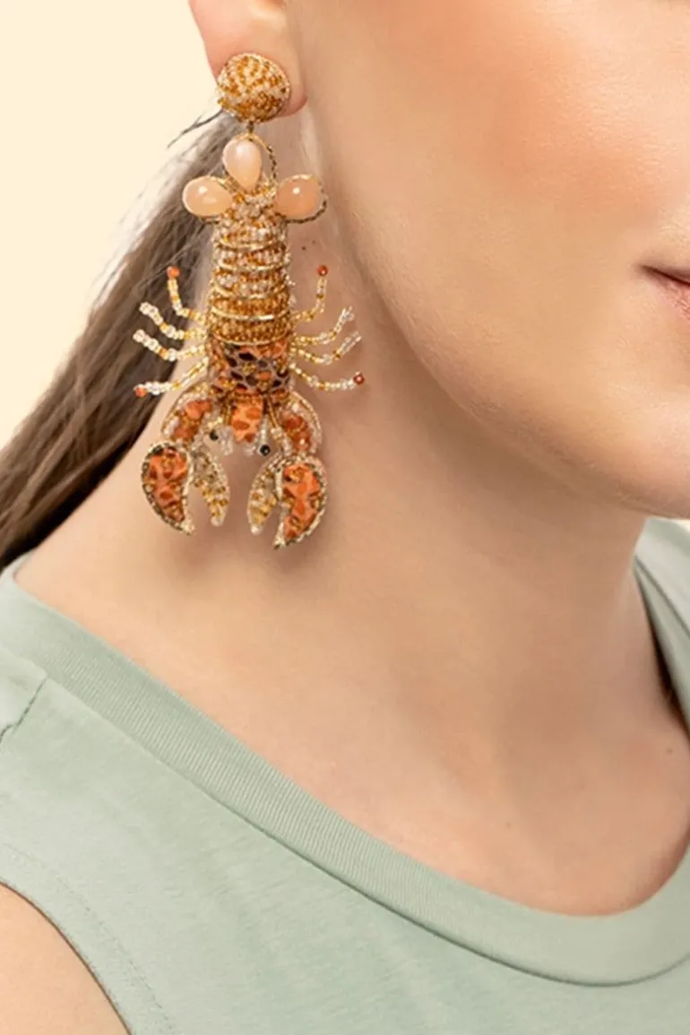 Earrings<CULT MIA LOBSTER EARRINGS Orange
