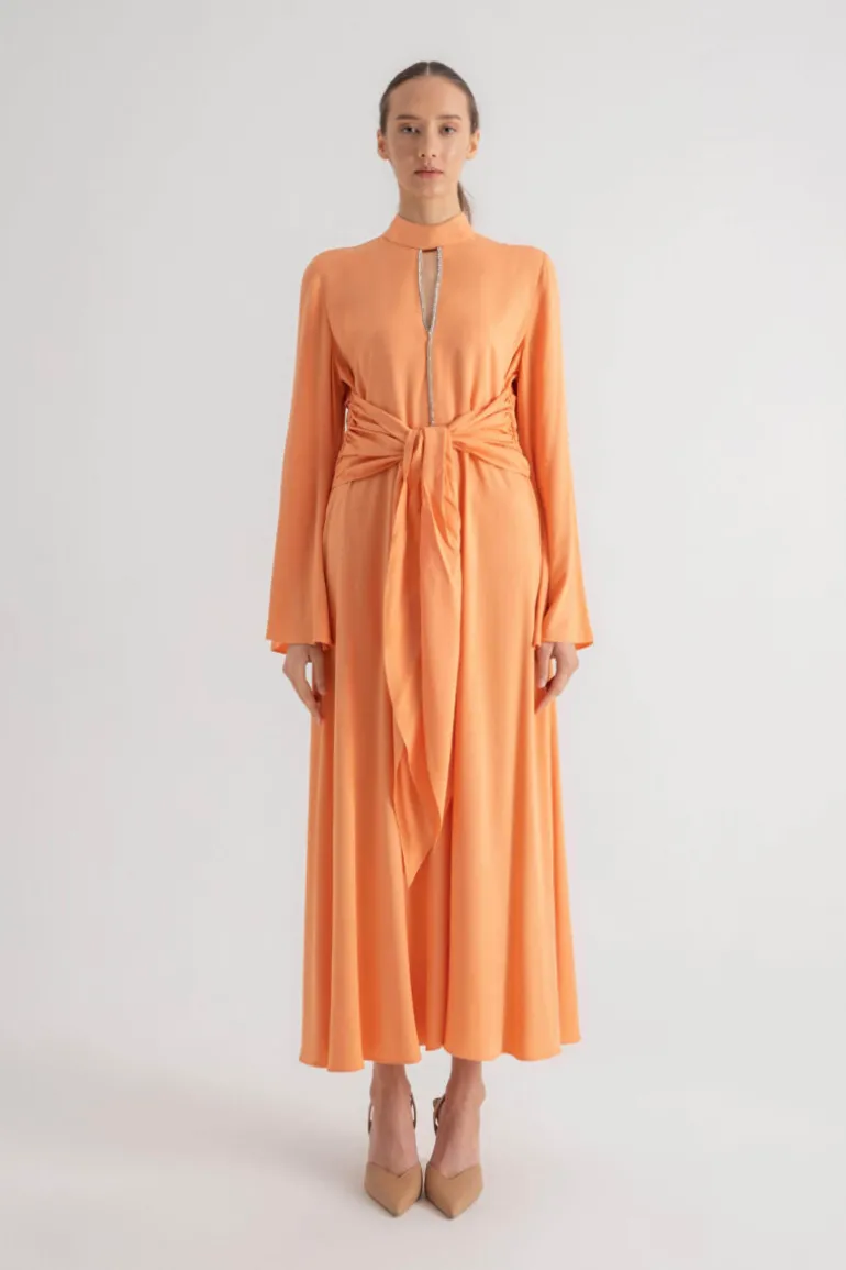 Dresses | Midi Dresses<CULT MIA MIDI DRESS WITH RHINESTONE EMBELLISHMENT Orange