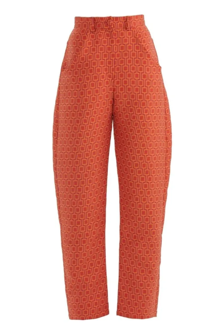 Pants<CULT MIA ORANGE MUSHROOM PANTS Orange/Red