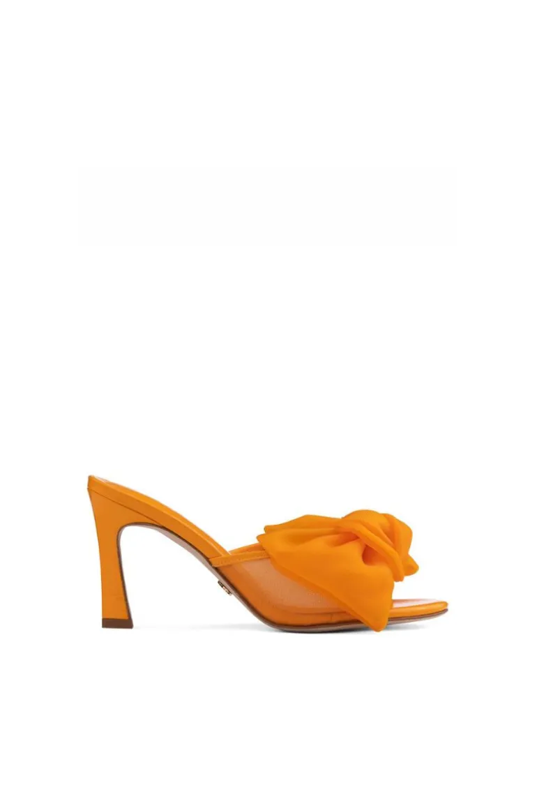 Heels<CULT MIA BOW MULES Orange Patent
