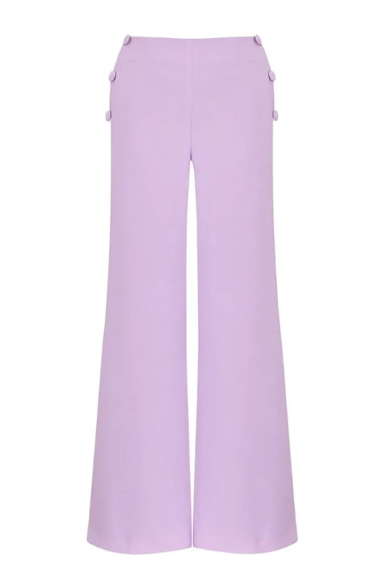 Pants<CULT MIA ORCHID WIDE-LEG PANTS Lilac