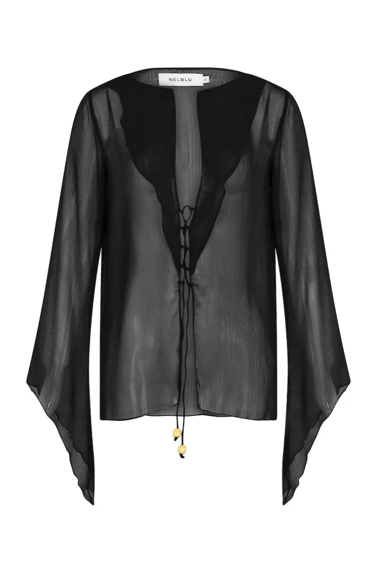 Tops<CULT MIA ORILLA BLOUSE IN Black