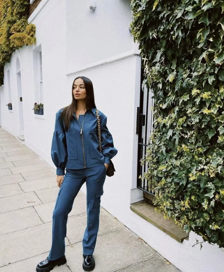 Jackets<CULT MIA OVERSIZE SLEEVE WOOL-BLEND JACKET Blue