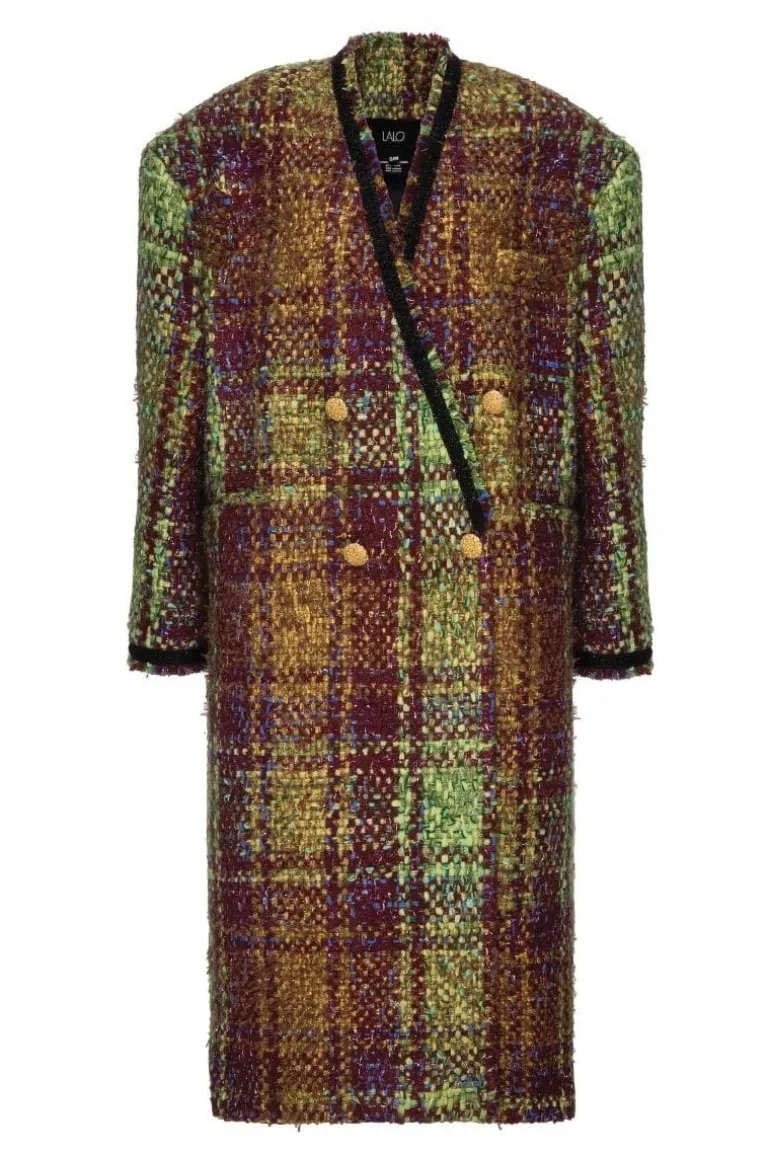 Coats<CULT MIA OVERSIZED BROWN TWEED COAT Multicolor