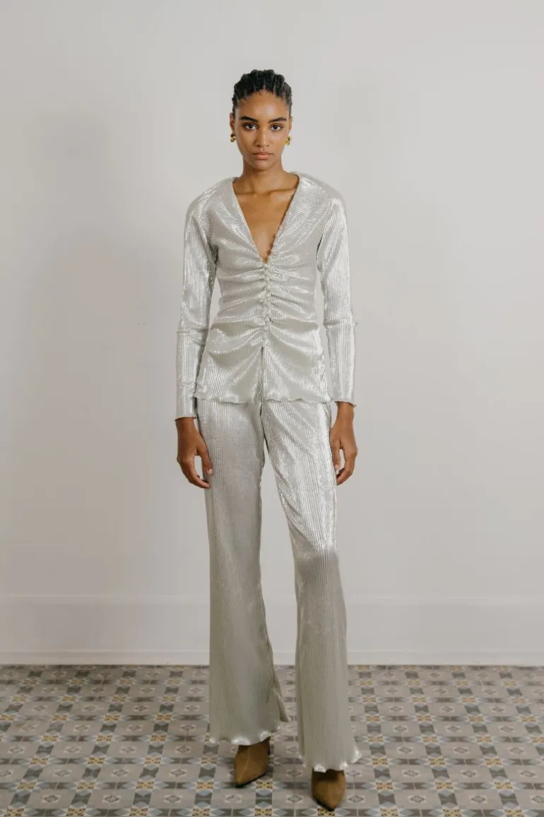 Pants<CULT MIA OZAMA PANTS Black, Silver