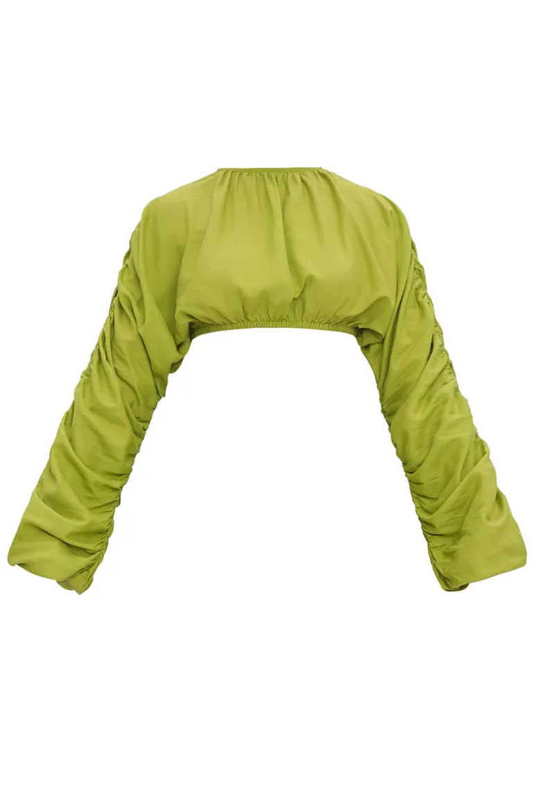 Tops<CULT MIA PADO LIME CROP TOP