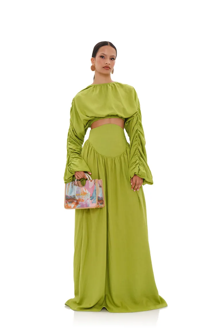 Tops<CULT MIA PADO LIME CROP TOP