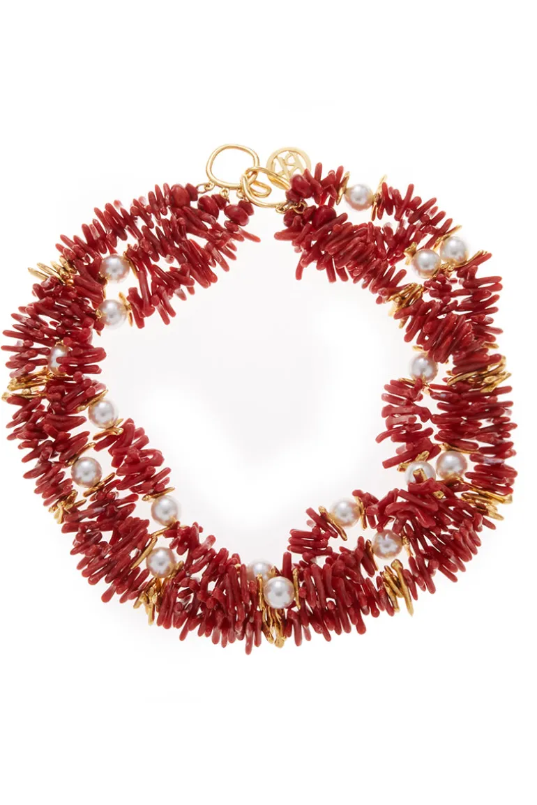 Necklaces<CULT MIA PAIDI NECKLACE Gold & Coral