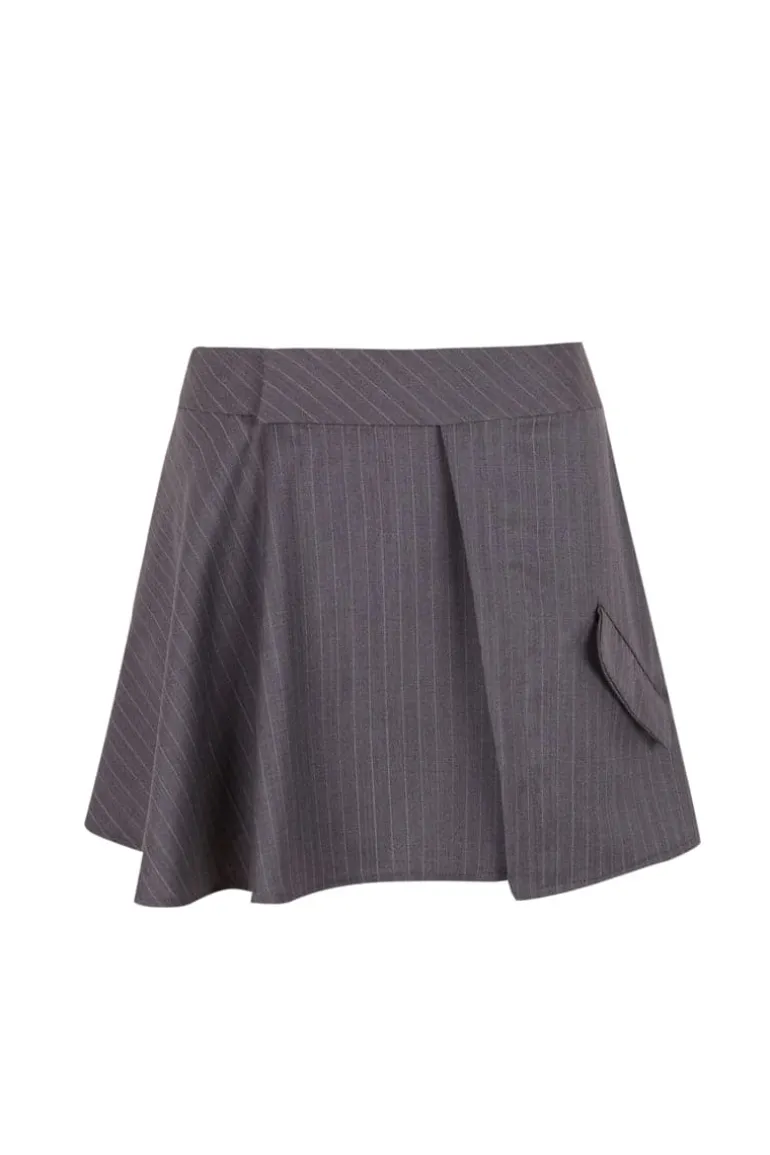 Skirts<CULT MIA PAILLOU GREY MINI SKIRT Paris Grey