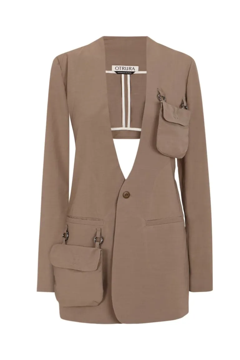 Blazers<CULT MIA PAKAGE CUTOUT BAZER Dune