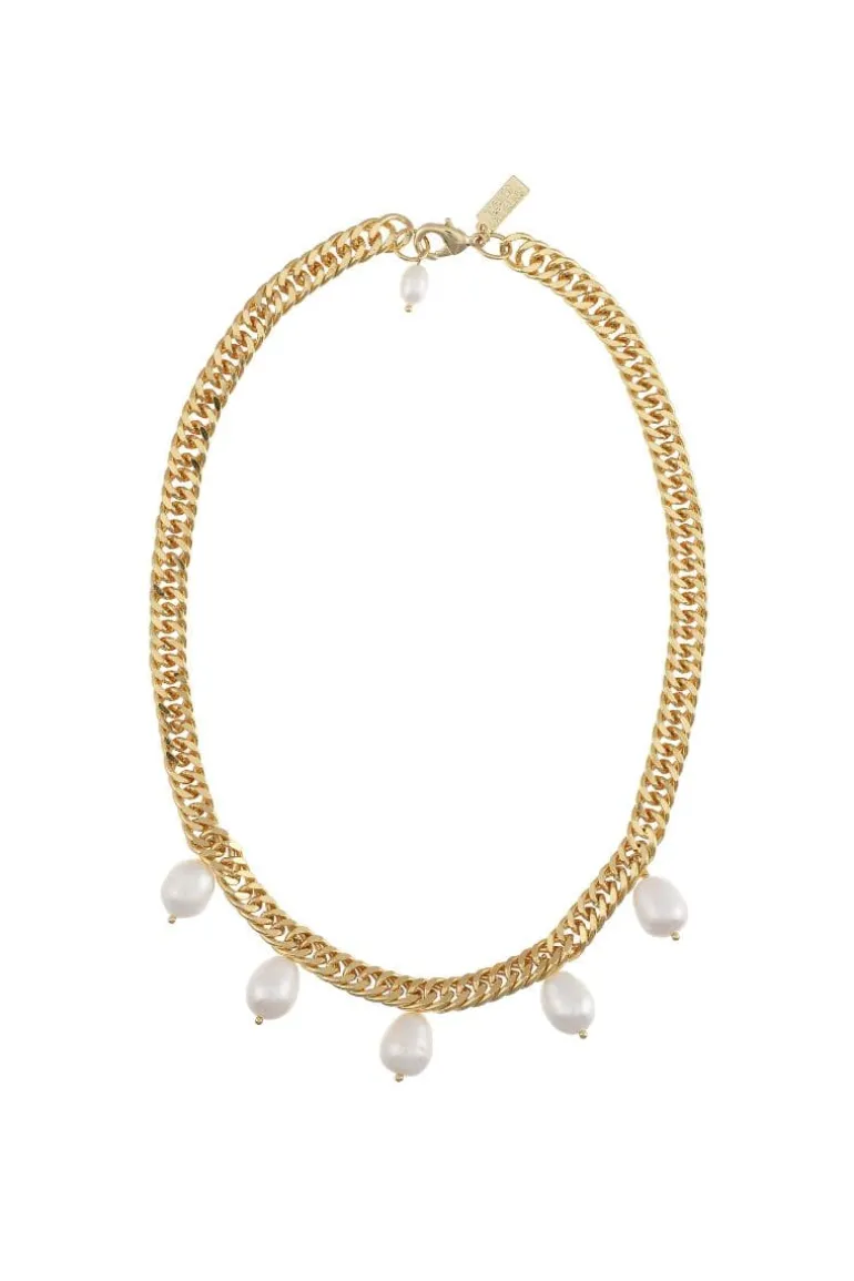 Necklaces<CULT MIA PALM BEACH PEARL NECKLACE Gold
