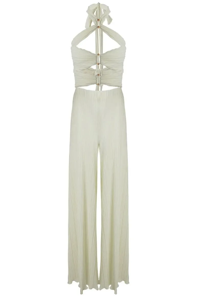 Jumpsuits<CULT MIA PALMERA OFF-WHITE ASYMMETRIC JUMPSUIT Off White