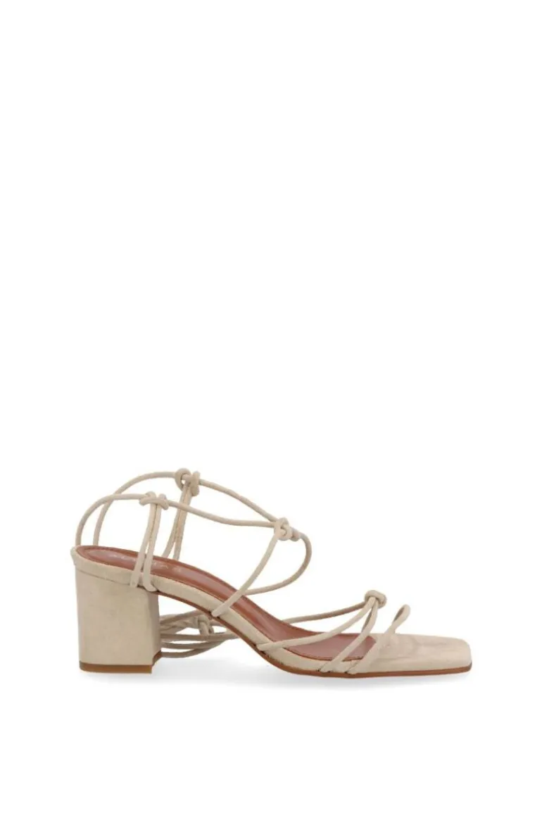 Heels<CULT MIA PALOMA CREAM LEATHER SANDALS