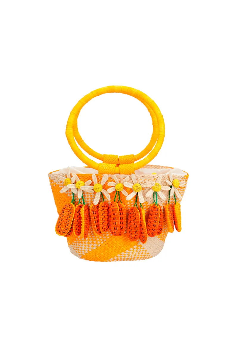 Top Handle Bags<CULT MIA PAPAYAS HAND WOVEN HANDBAG Multi